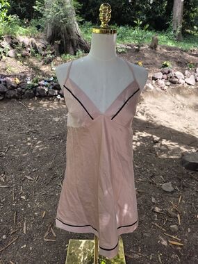 Fredricks Of Hollywood Blush Pink Satin Slip Night Dress Size XL